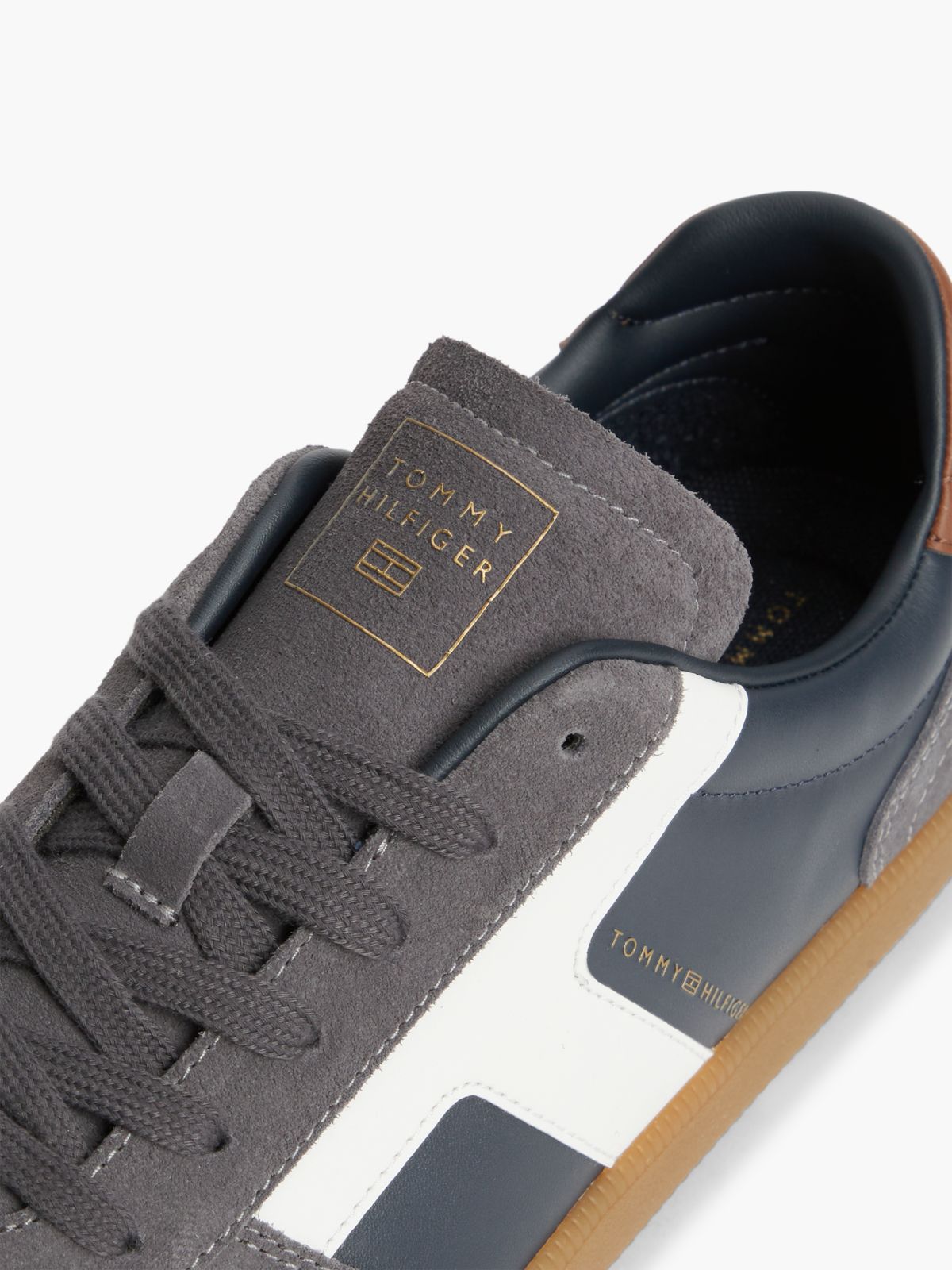 Tribeca Leather & Suede Skater Sneaker — Navy Blue