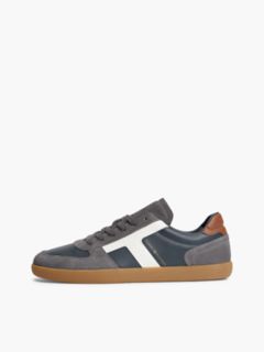 Tribeca Leather & Suede Skater Sneaker — Navy Blue 7