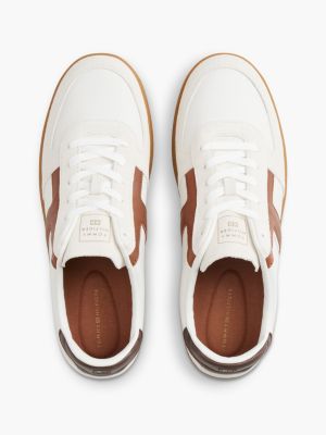 Мужские кроссовки Tommy Hilfiger Tribeca Leather & Suede Skater, цвет: Экрю — фото 3