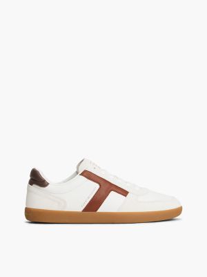 Tribeca Leather & Suede Skater Sneaker, Ecru