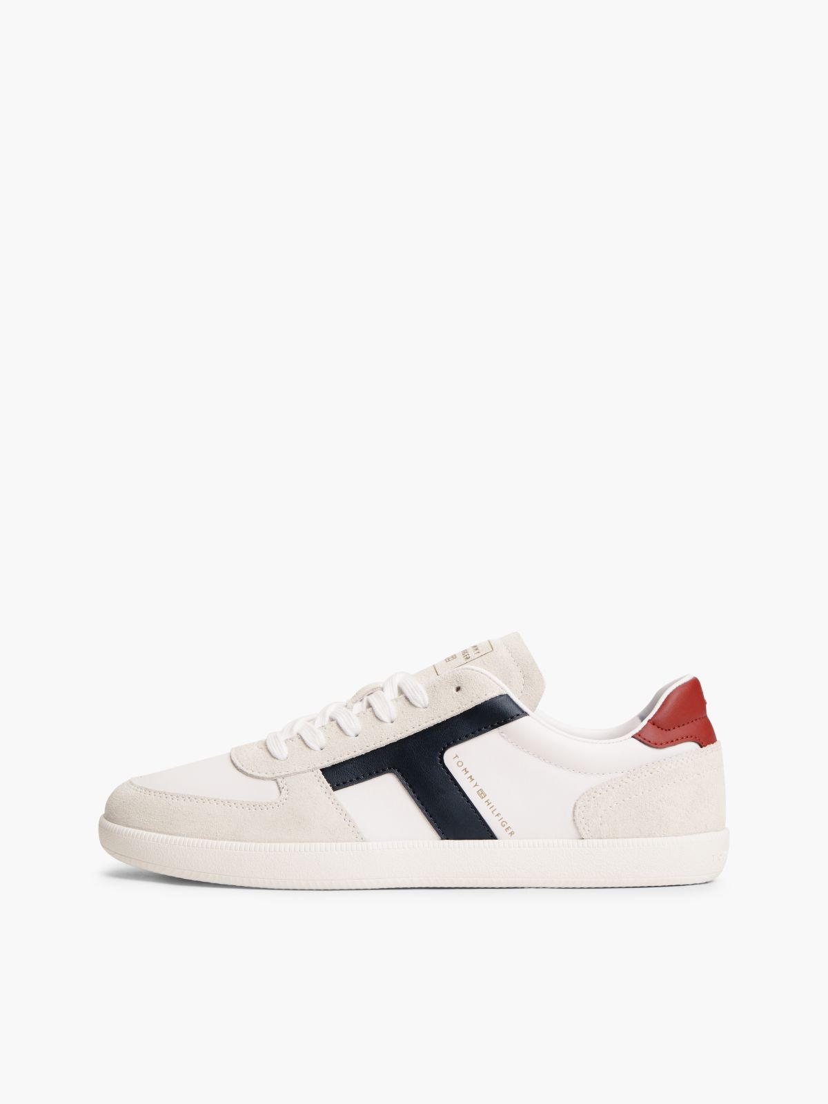 Tribeca Leather & Suede Skater Sneaker — White