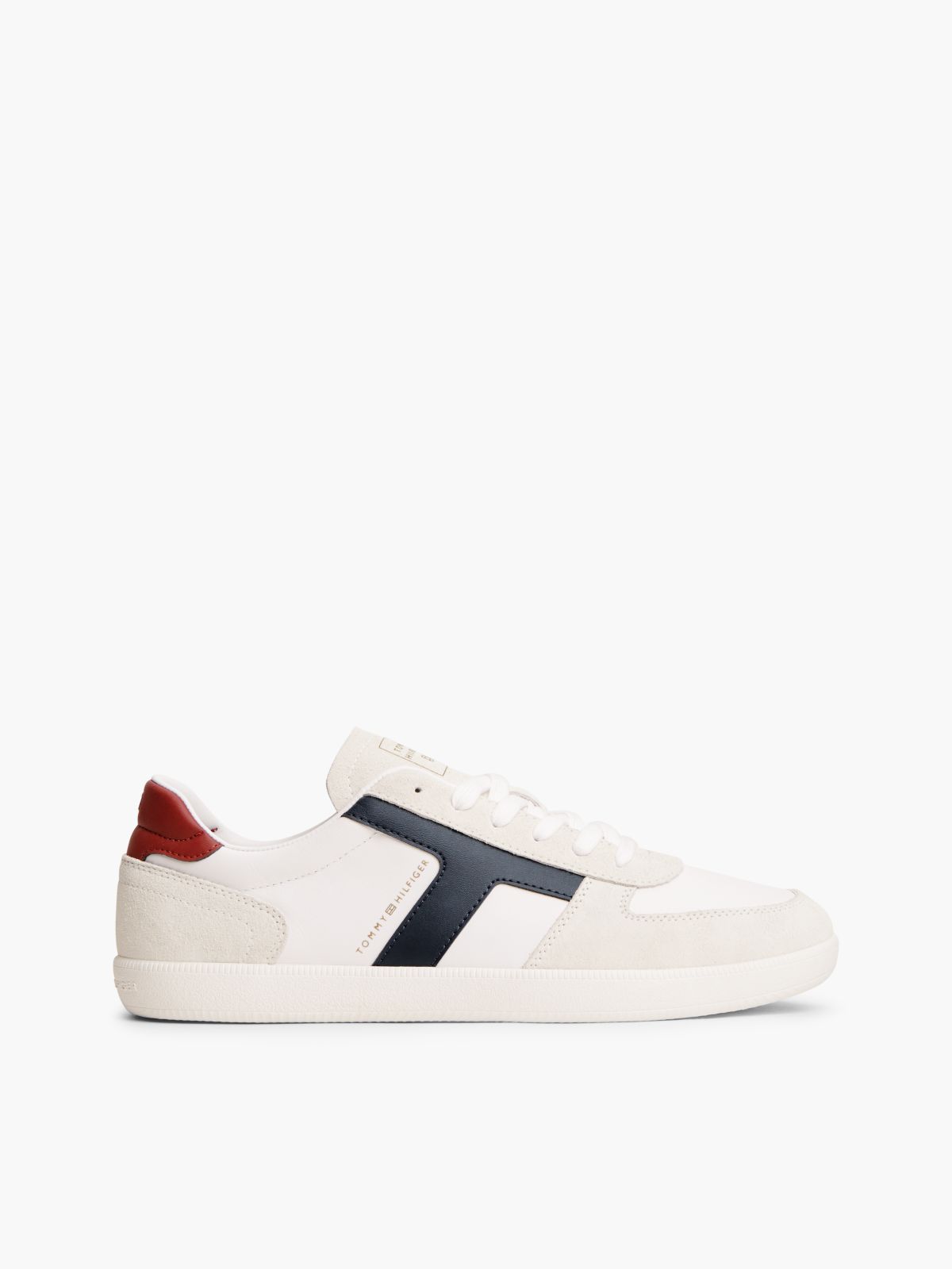 Tribeca Leather & Suede Skater Sneaker — White