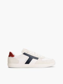 Tribeca Leather & Suede Skater Sneaker — White 1