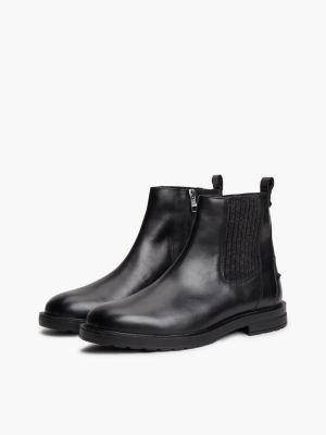 Мужские ботинки Tommy Hilfiger Leather Chelsea Boot, цвет: Чёрный — фото 2