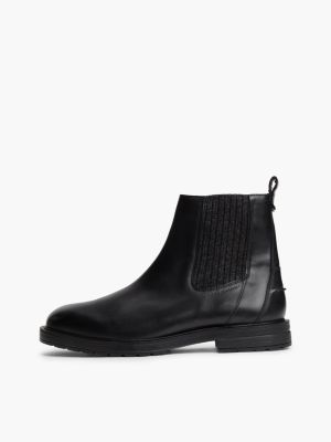 Мужские ботинки Tommy Hilfiger Leather Chelsea Boot, цвет: Чёрный — фото 7