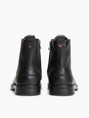 Мужские ботинки Tommy Hilfiger Pebbled Leather Lace-Up Boot, цвет: Чёрный — фото 4