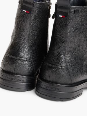 Мужские ботинки Tommy Hilfiger Pebbled Leather Lace-Up Boot, цвет: Чёрный — фото 6