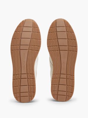 Мужские кроссовки Tommy Hilfiger T-Logo Mixed-Leather Runner, цвет: Экрю — фото 5