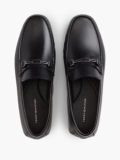 Flag Hardware Leather Driving Loafer — Black 3