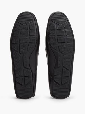 Мужские туфли Tommy Hilfiger Flag Hardware Leather Driving Loafer, цвет: Чёрный — фото 5