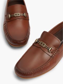 Flag Hardware Leather Driving Loafer — Winter Cognac 6