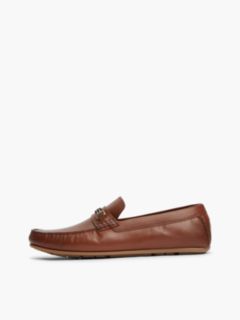 Flag Hardware Leather Driving Loafer — Winter Cognac 7