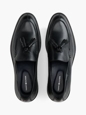 Мужские туфли Tommy Hilfiger Smooth Leather Tassel Loafer, цвет: Чёрный — фото 3