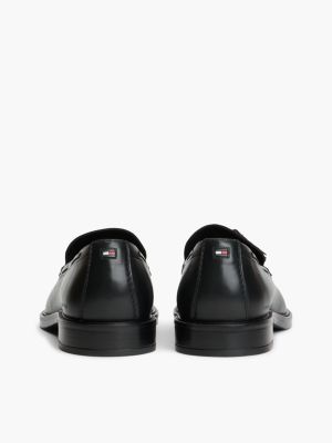 Мужские туфли Tommy Hilfiger Smooth Leather Tassel Loafer, цвет: Чёрный — фото 4