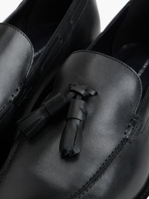 Мужские туфли Tommy Hilfiger Smooth Leather Tassel Loafer, цвет: Чёрный — фото 6