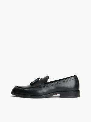Мужские туфли Tommy Hilfiger Smooth Leather Tassel Loafer, цвет: Чёрный — фото 7