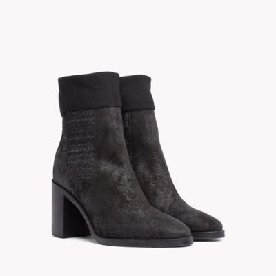 tommy hilfiger sock heeled boot