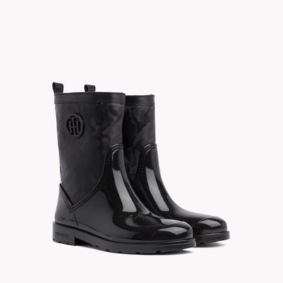 tommy hilfiger short rain boots