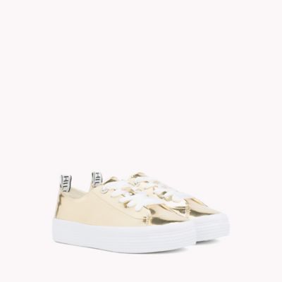 tommy hilfiger metallic sneakers