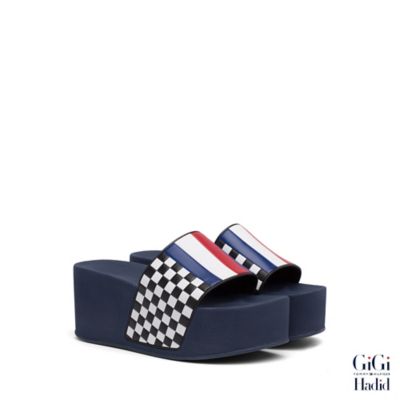 tommy hilfiger platform slides