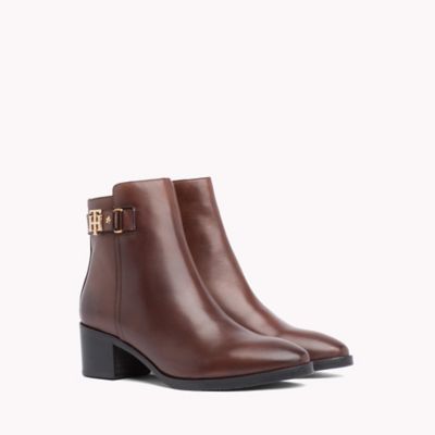 tommy hilfiger buckle ankle boot