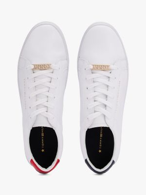 Tenis Tommy Hilfiger All Over Flag Fw0fw05812 Blanco-mujer