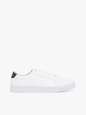 Solid Leather Sneaker, White