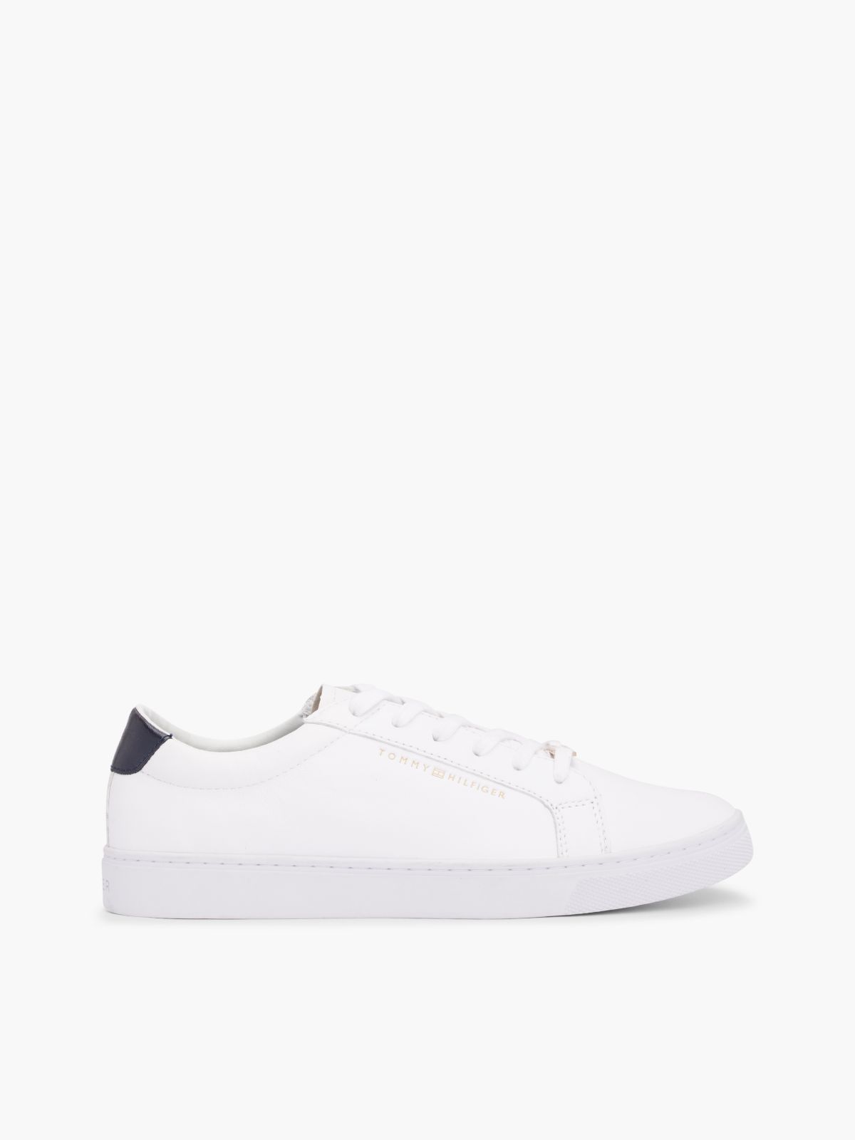 Solid Leather Sneaker — White