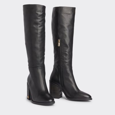 tommy hilfiger tall black boots