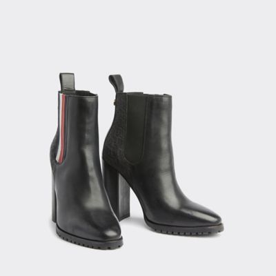 tommy hilfiger leather boots