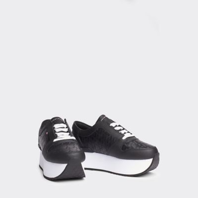 tommy hilfiger white platform sneakers