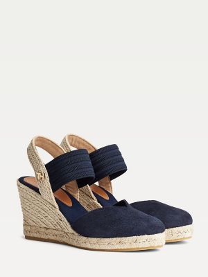 tommy hilfiger closed toe wedges