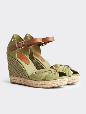 tommy hilfiger raffia wedge