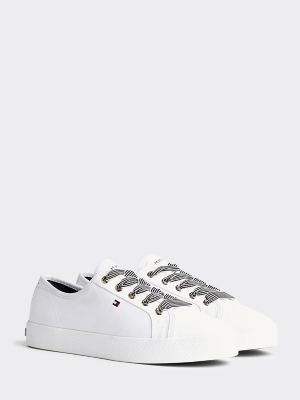 tommy leather sneakers