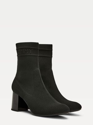 black tommy hilfiger sock boots