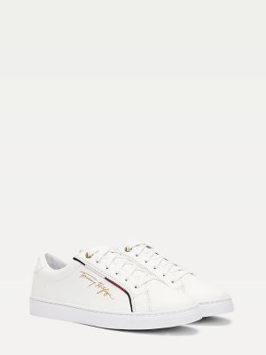 tommy hilfiger women's leather sneakers