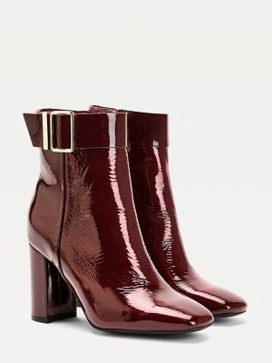 tommy hilfiger burgundy boots