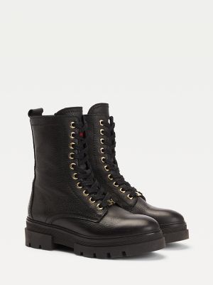 tommy hilfiger boots leather