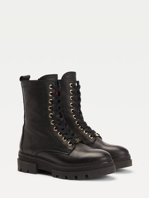 tommy hilfiger leather boots