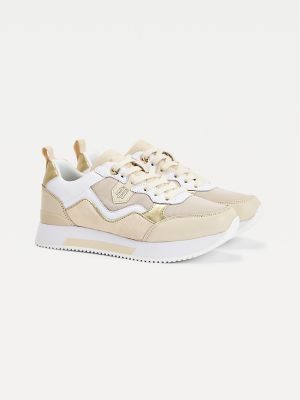 tommy hilfiger metallic platform sneakers