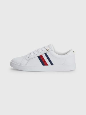 Logo Stripe Leather Sneaker