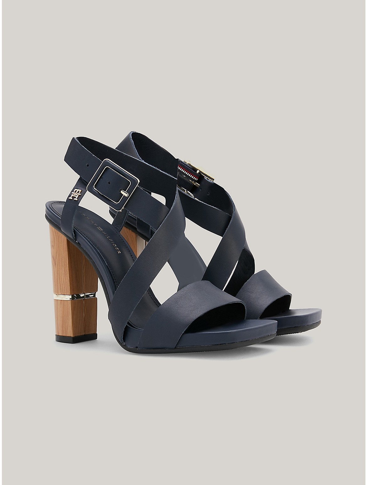Tommy Hilfiger Elevated Heeled Sandal In Space Blue