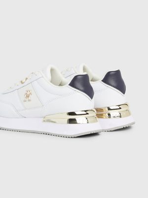 Tommy Hilfiger - Zapatillas Mujer Emboss Metallic 6736 White Gold - Ryses