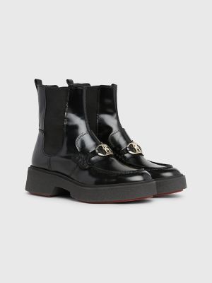 Tommy hilfiger women's corporate hot sale elastic leather boot ankle