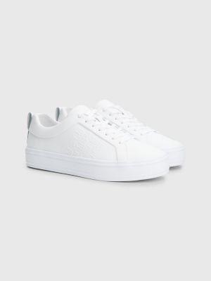 Tommy hilfiger cool leather debossed clearance sneaker