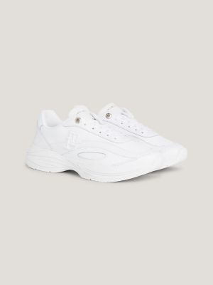 Tenis Tommy Hilfiger Blancos Mujer Original Fw0fw05877 Piel