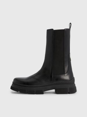 TH Logo High Ankle Leather Chelsea Boot Tommy Hilfiger USA