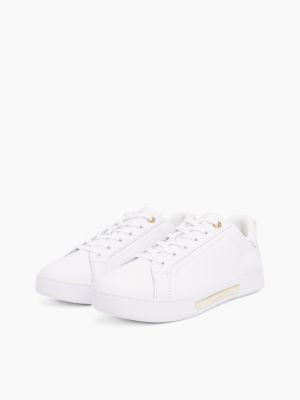 Женские кроссовки Tommy Hilfiger Hilfiger Logo Leather, цвет: Белый — фото 2