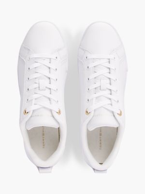 Женские кроссовки Tommy Hilfiger Hilfiger Logo Leather, цвет: Белый — фото 3