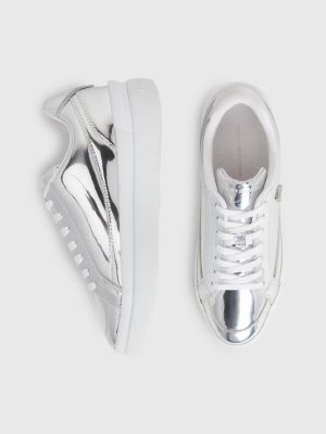 Tommy hilfiger store silver sneakers